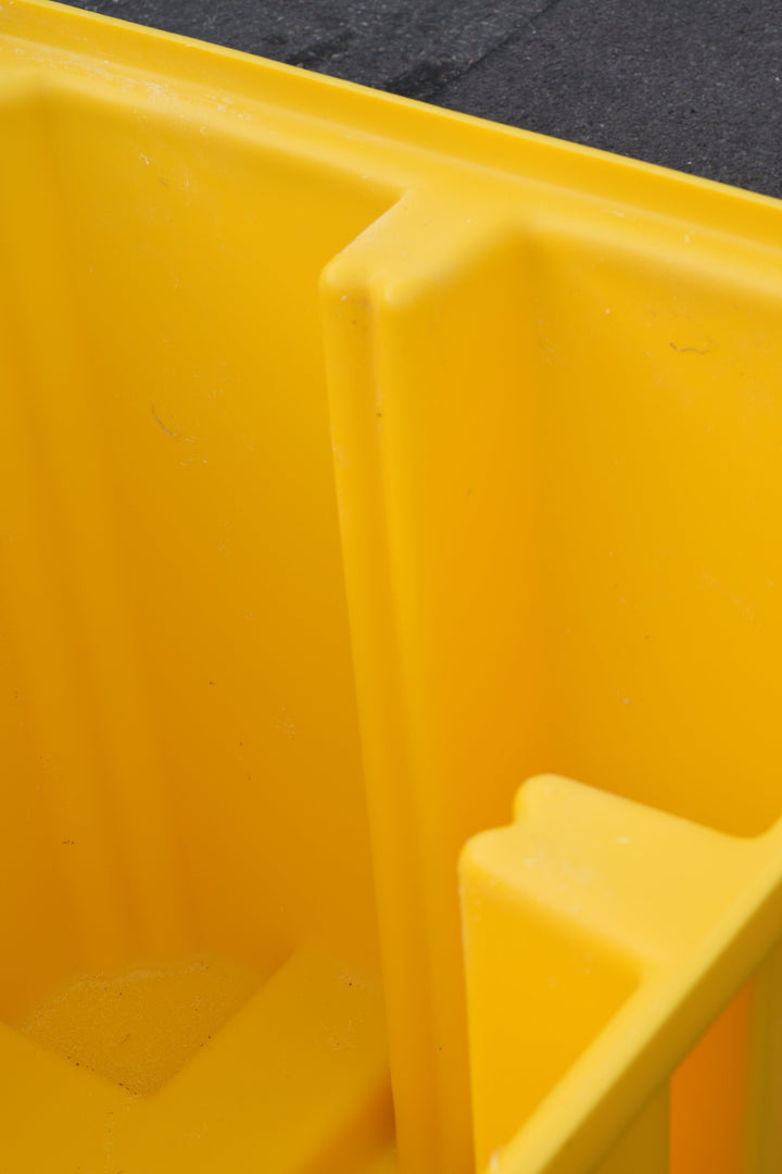 Space Saving IBC Bund Pallet - Yellow with PE Grid