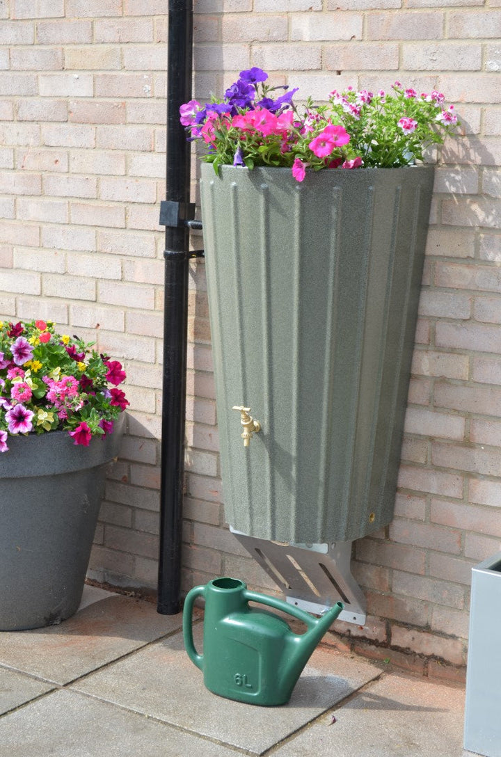 Wall Mounted Mini Cosmo Water Butt Planter in Green Marble