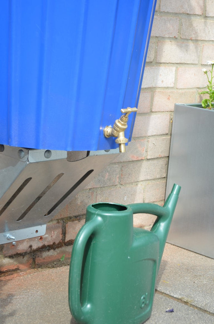 Wall Mounted Mini Cosmo Water Butt Planter in Blue