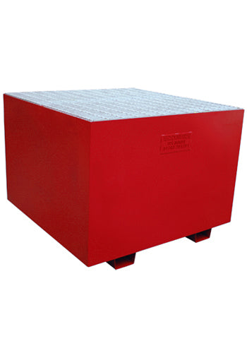 Steel Single IBC Bund - Red