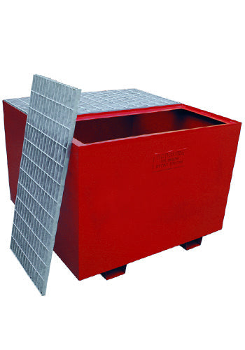 Steel Single IBC Bund - Red