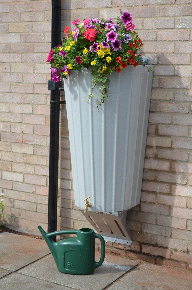 Wall Mounted Mini Cosmo Water Butt Planter in White Marble