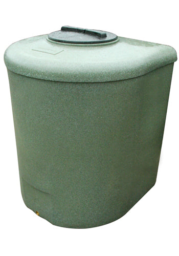 1000 Litre D Shape Water Butt - Green Marble