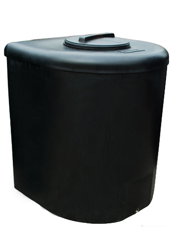 1000 Litre D Shape Water Butt - Black