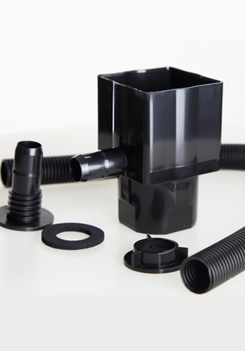 100 Litre Wall Mounted Water Butt with Tap & Diverter - Black