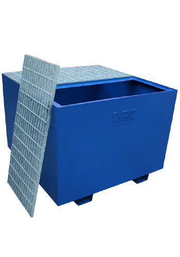 Steel Single IBC Bund - Blue