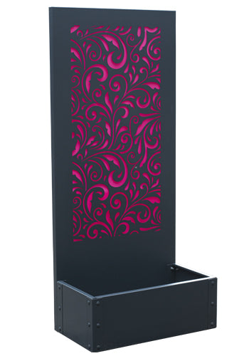 Swirly Wurly Garden Privacy Screen with Regular Planter - 800mm