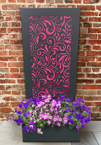 Swirly Wurly Garden Privacy Screen with Regular Planter - 800mm
